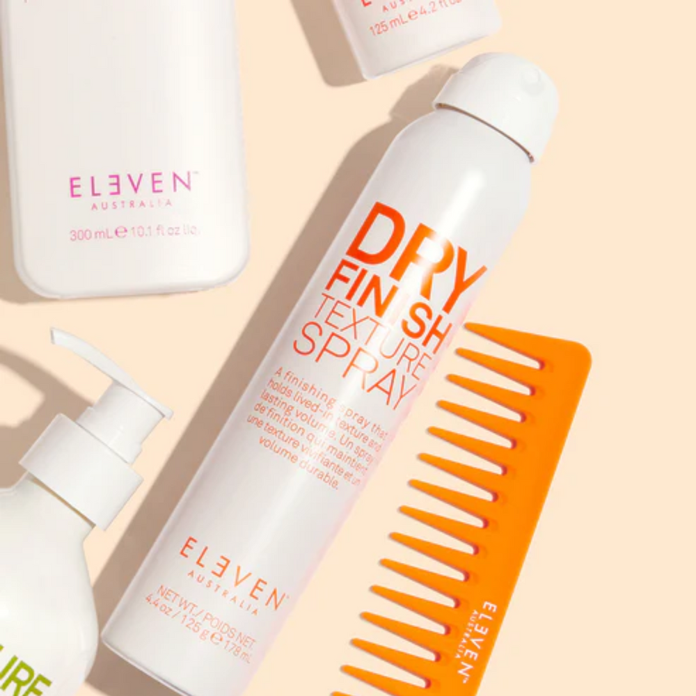 Flacon ELEVEN Dry Finish Texture Spray 168 ml — effet texture naturelle, volume sans alourdir