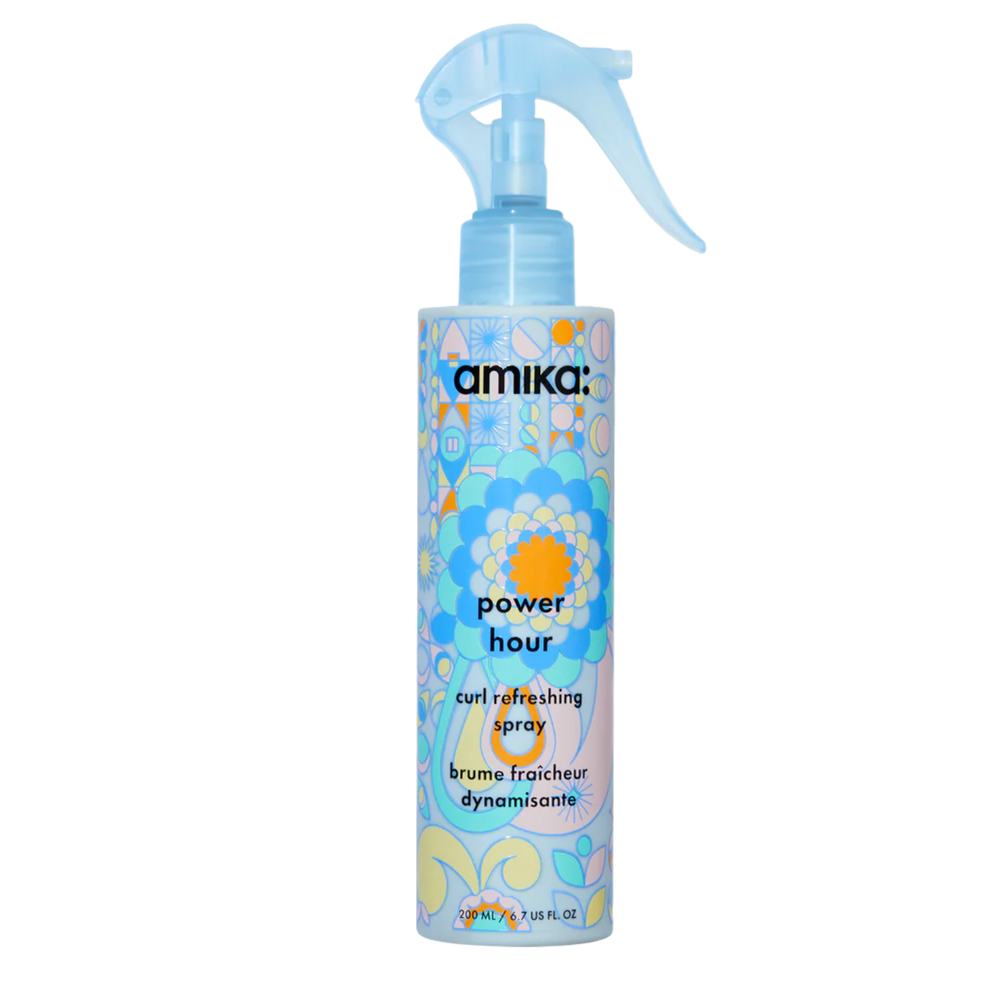 Spray Power Hour Curl Refreshing d’amika pour boucles hydratées, définies et sans frisottis