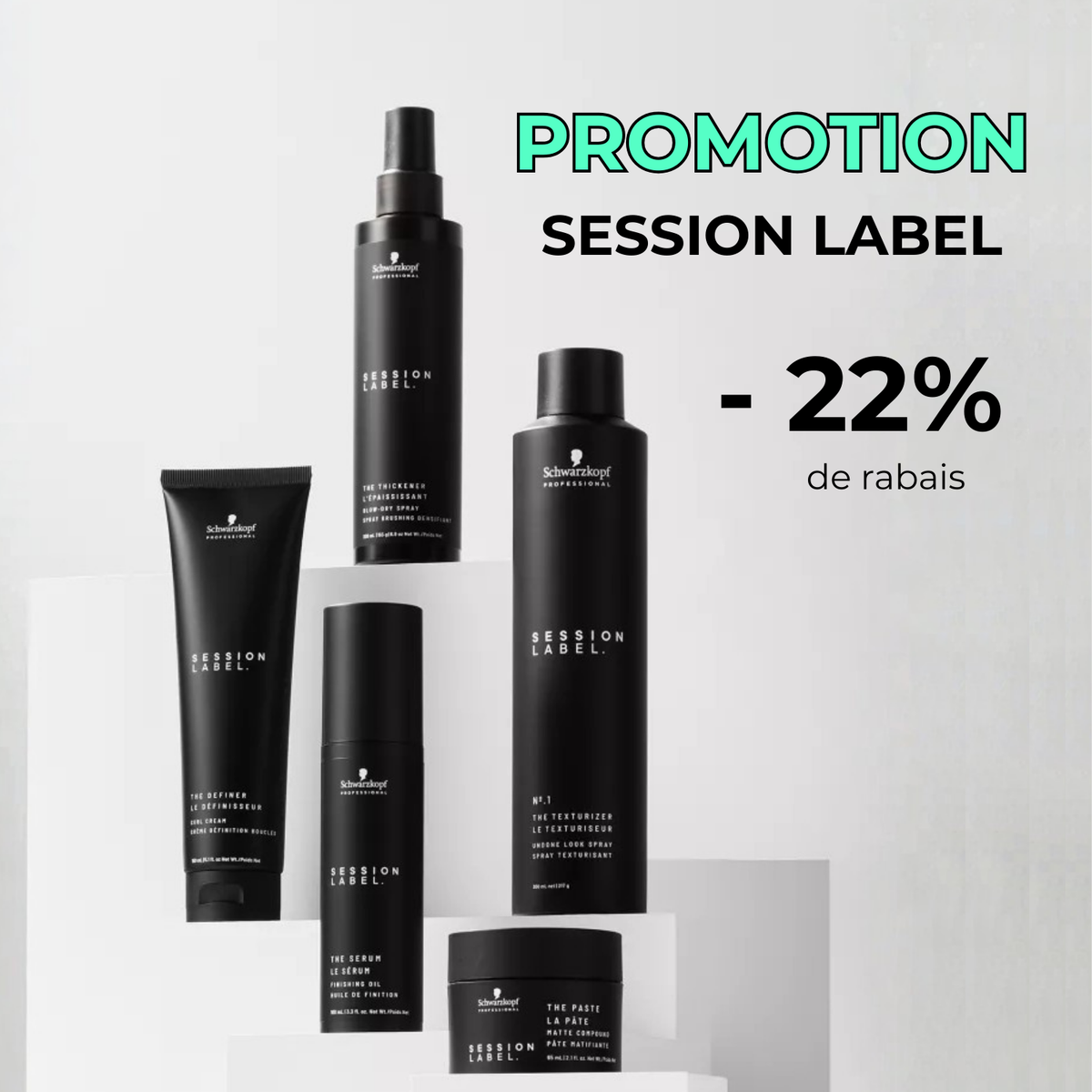 Gamme Session Label – coiffants professionnels pour styliser et texturiser les cheveux