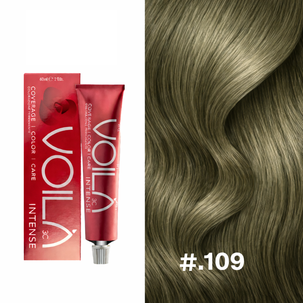Tube de coloration permanente Voilà 60 ml pour cheveux – couleur intense et couverture totale des cheveux blancs