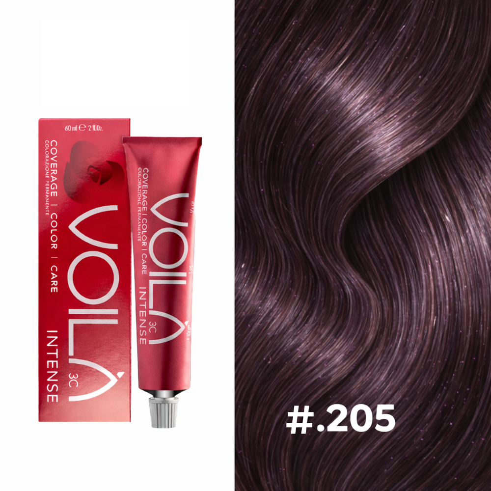 Tube de coloration permanente Voilà 60 ml pour cheveux – couleur intense et couverture totale des cheveux blancs