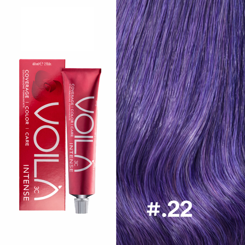 Tube de coloration permanente Voilà 60 ml pour cheveux – couleur intense et couverture totale des cheveux blancs