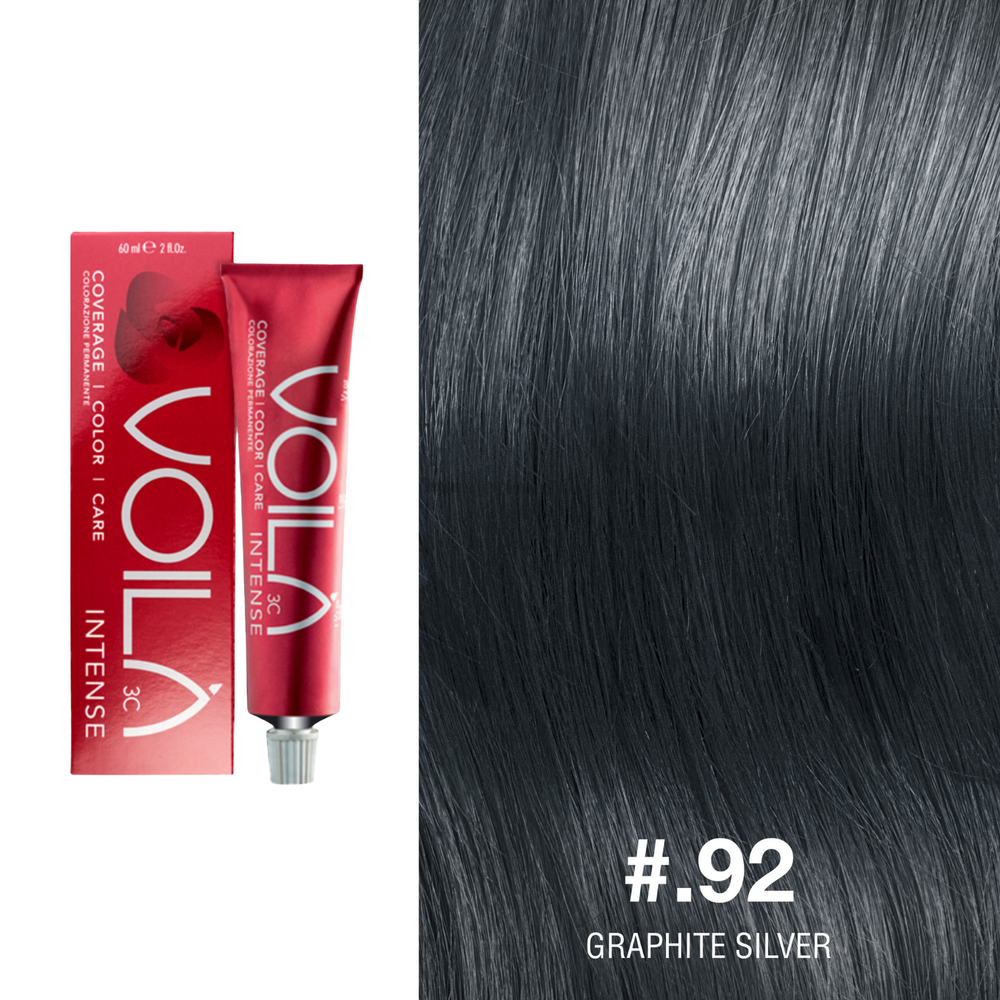 Tube de coloration permanente Voilà 60 ml pour cheveux – couleur intense et couverture totale des cheveux blancs