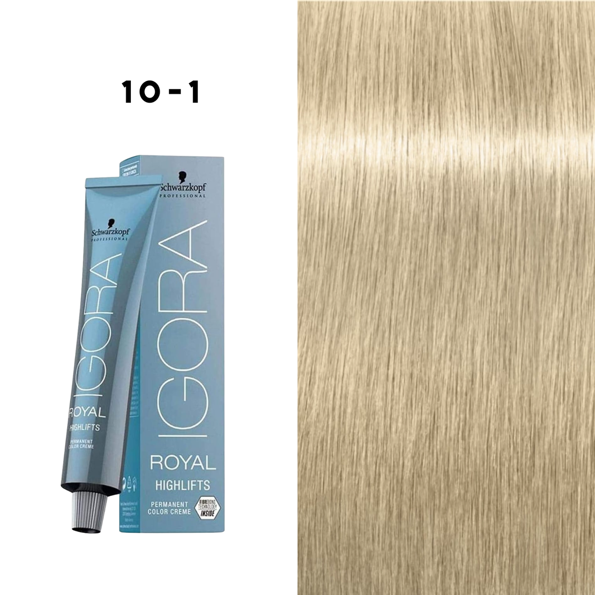 Tube IGORA Highlifts — coloration éclaircissante professionnelle pour blonds froids