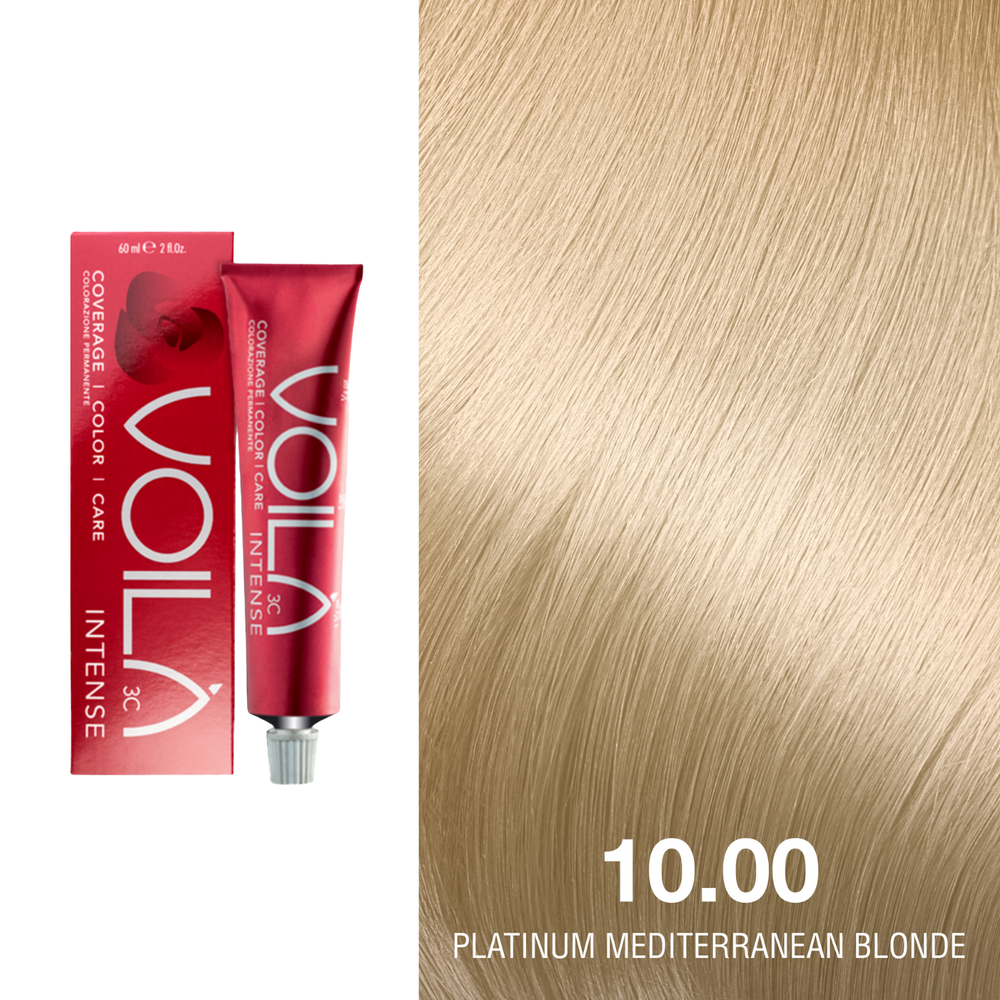Tube de coloration permanente Voilà 60 ml pour cheveux – couleur intense et couverture totale des cheveux blancs