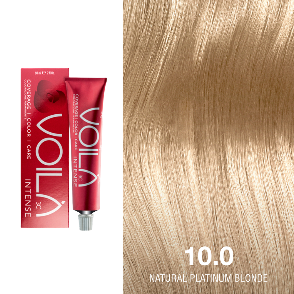 Tube de coloration permanente Voilà 60 ml pour cheveux – couleur intense et couverture totale des cheveux blancs