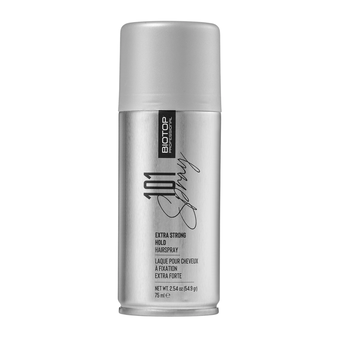 Flacon 500 ml du spray coiffant 101 Create Extra Strong Hold – tenue extrême et séchage rapide.

