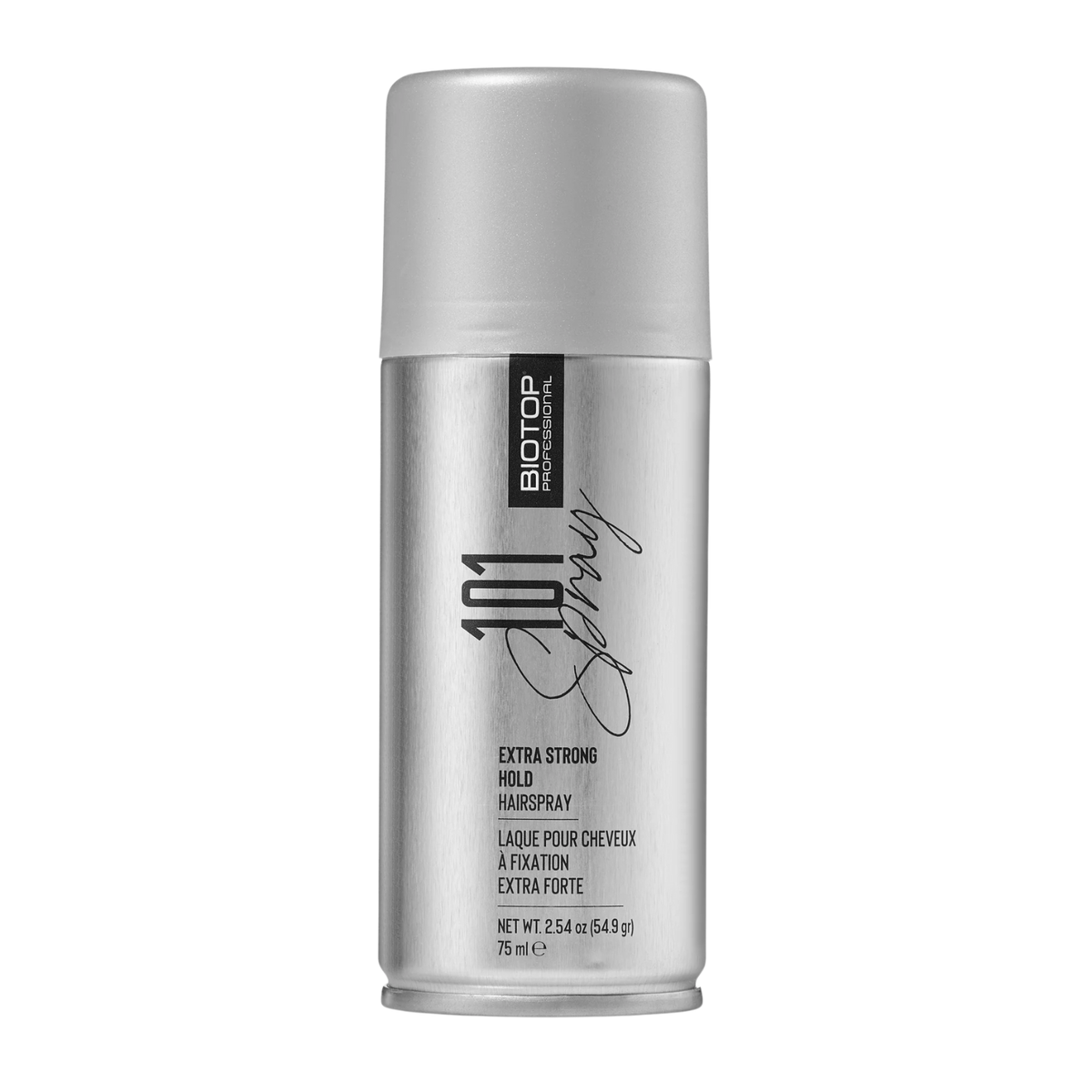 Flacon 500 ml du spray coiffant 101 Create Extra Strong Hold – tenue extrême et séchage rapide.

