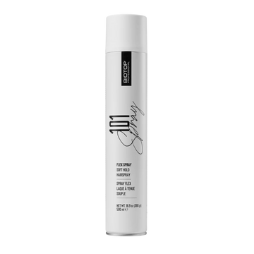 Flacon aérosol 500 ml du spray 101 Create Flex Hold – tenue douce et flexible.

