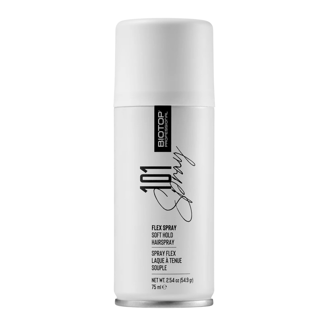 Flacon aérosol 500 ml du spray 101 Create Flex Hold – tenue douce et flexible.

