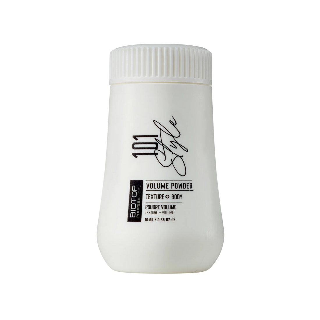 Pot 10 g de Biotop 101 Create Volume Powder – poudre pour volume instantané et texture.

