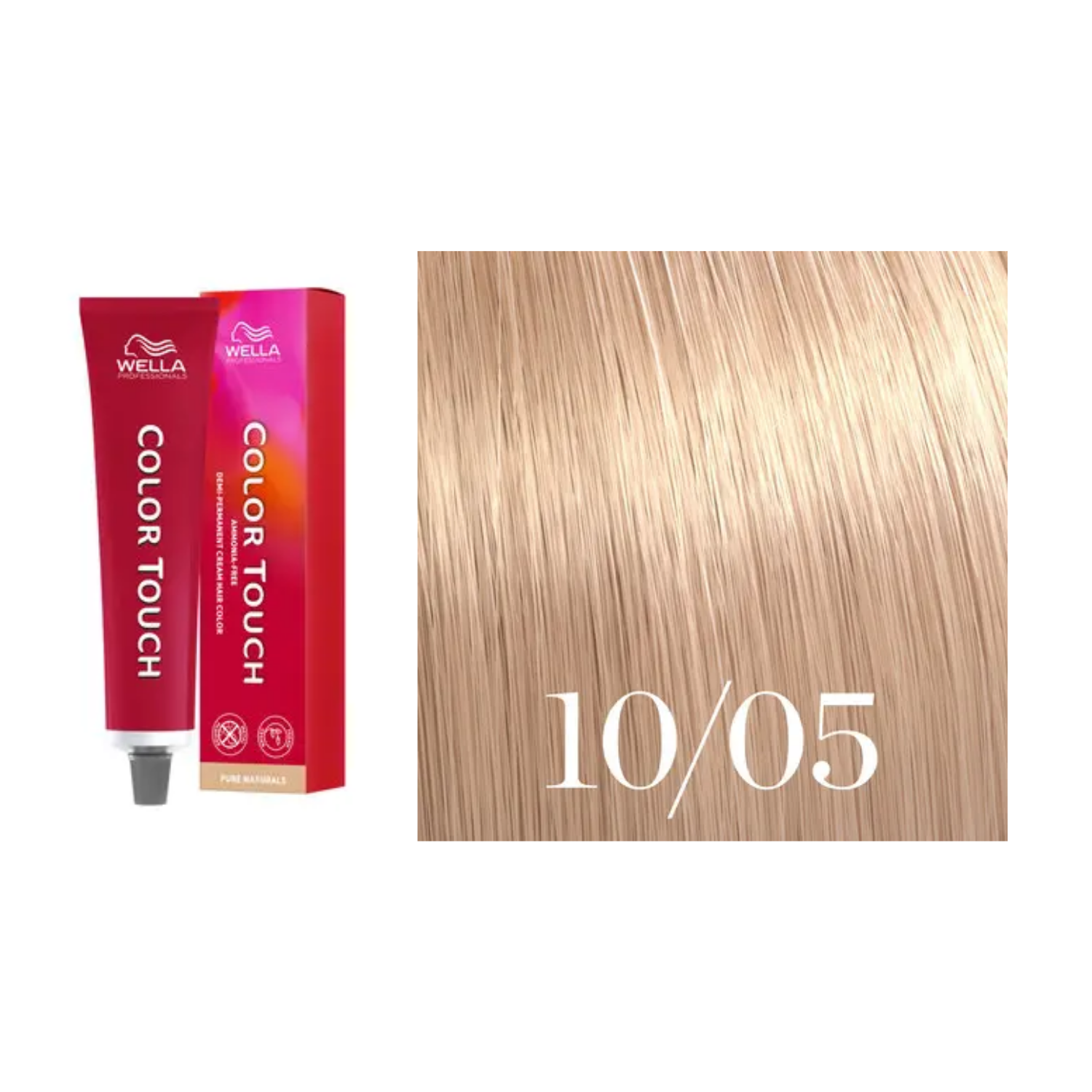 Tube de coloration Wella Color Touch demi-permanente 60 ml – nuances de couleur brillantes et professionnelles.