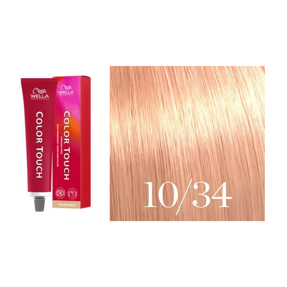 Tube de coloration Wella Color Touch demi-permanente 60 ml – nuances de couleur brillantes et professionnelles.