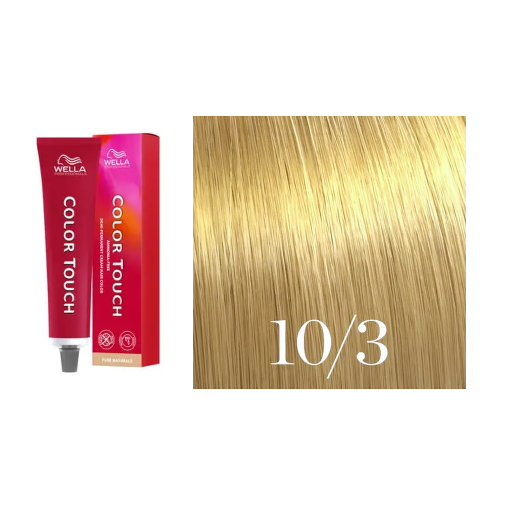 Tube de coloration Wella Color Touch demi-permanente 60 ml – nuances de couleur brillantes et professionnelles.