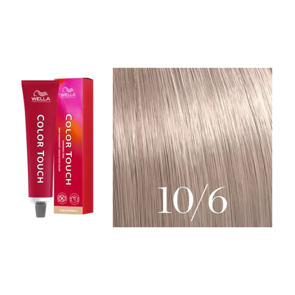 Tube de coloration Wella Color Touch demi-permanente 60 ml – nuances de couleur brillantes et professionnelles.
