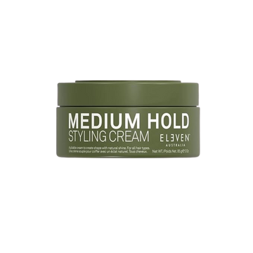 Pot de Medium Hold Styling Cream 85 g d’ELEVEN Australia – crème coiffante avec cire de carnauba pour tenue moyenne et brillance naturelle