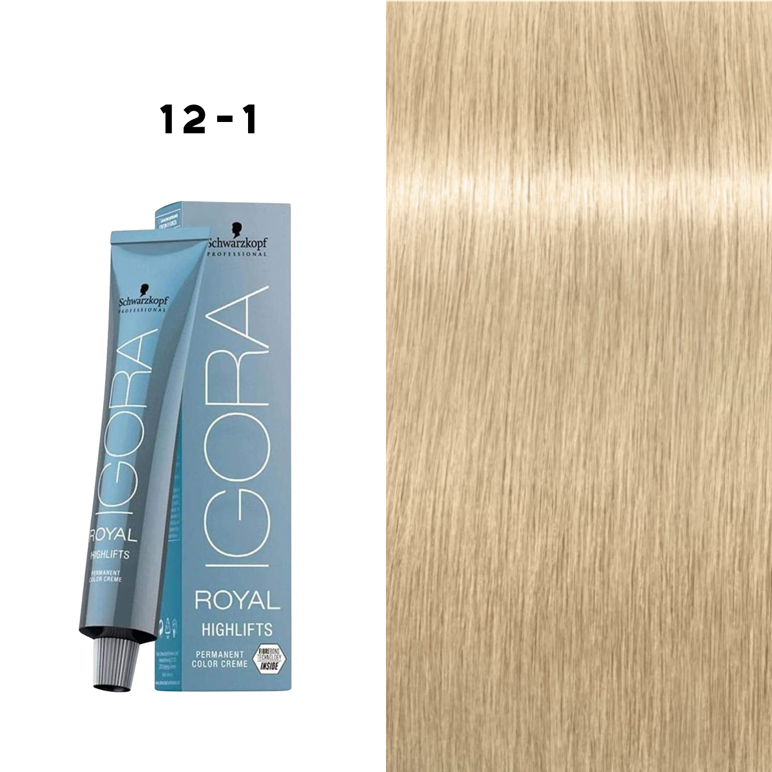 Tube de crème coloration high-lift pour cheveux blonds — éclaircissement jusqu’à 5 niveaux