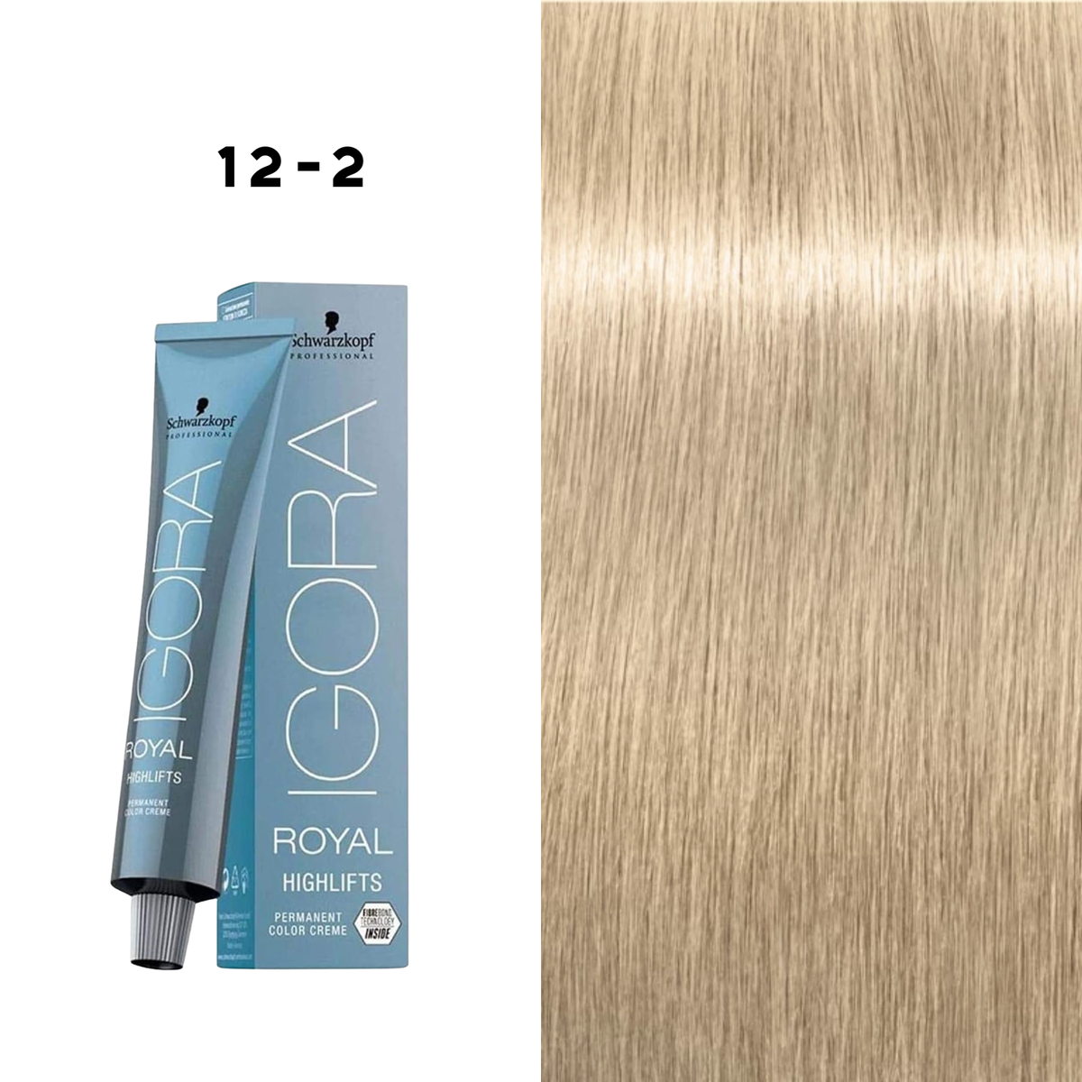 Tube IGORA Highlifts — coloration éclaircissante professionnelle pour blonds froids