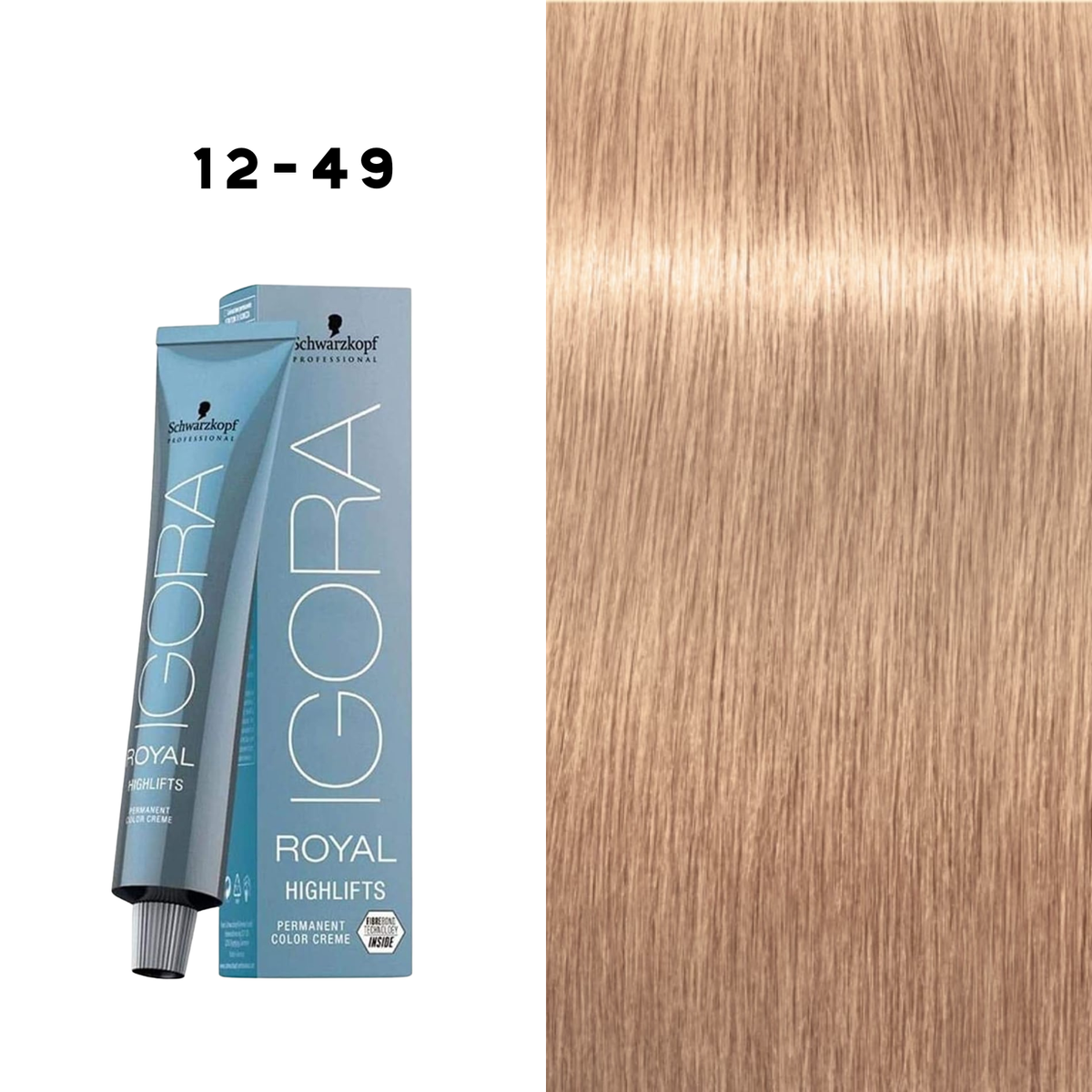 Tube IGORA Highlifts — coloration éclaircissante professionnelle pour blonds froids