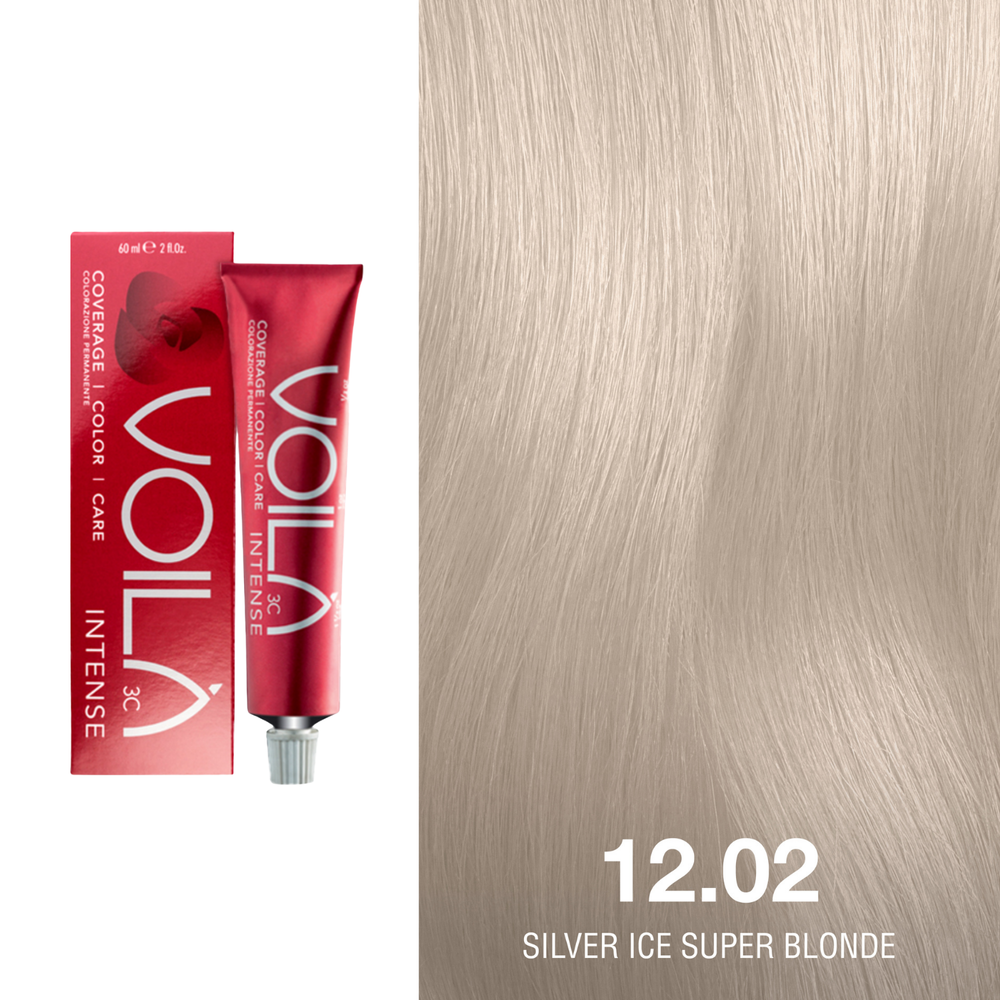 Tube de coloration permanente Voilà 60 ml pour cheveux – couleur intense et couverture totale des cheveux blancs