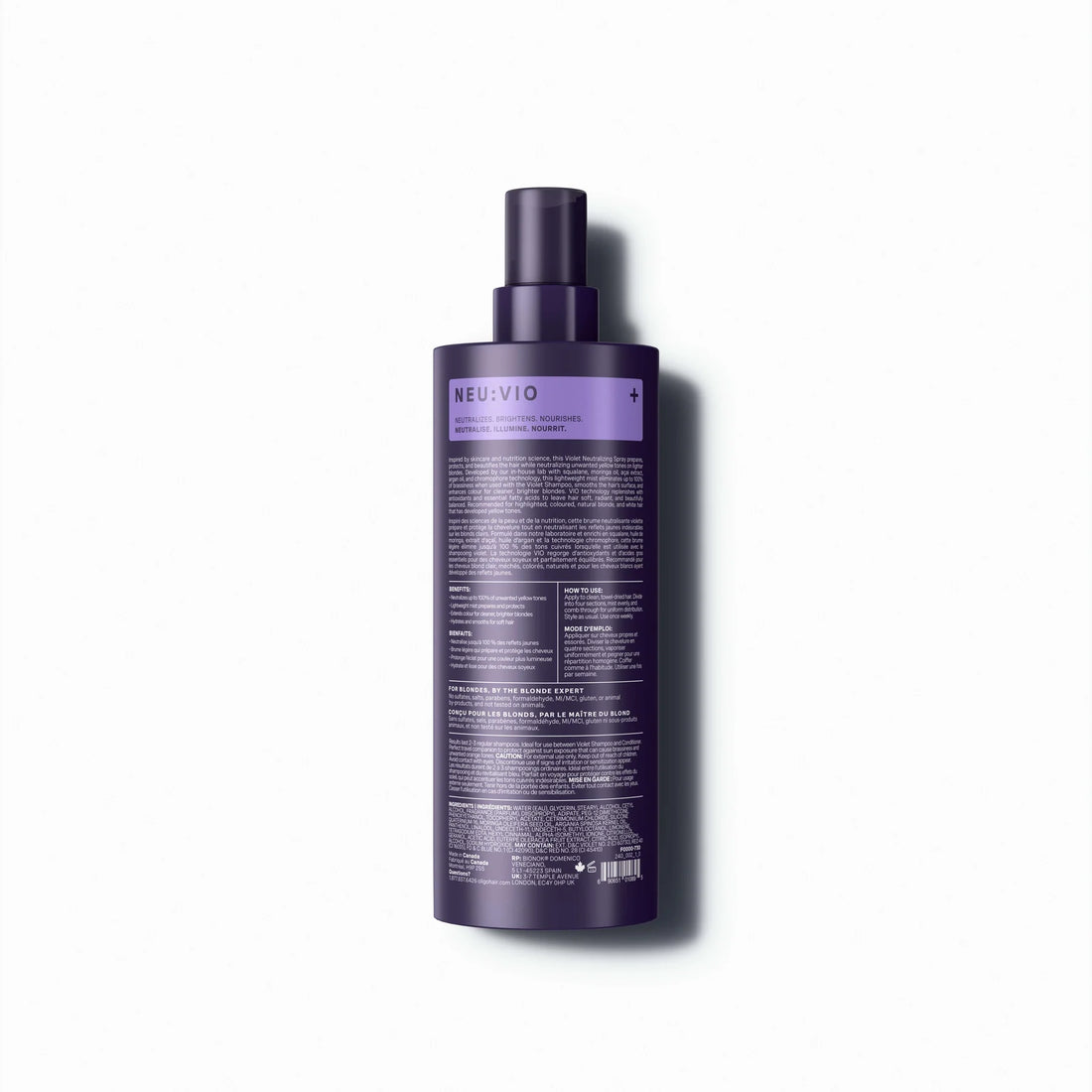 Purple Toning Mist Blacklight (225ml) - OLIGO