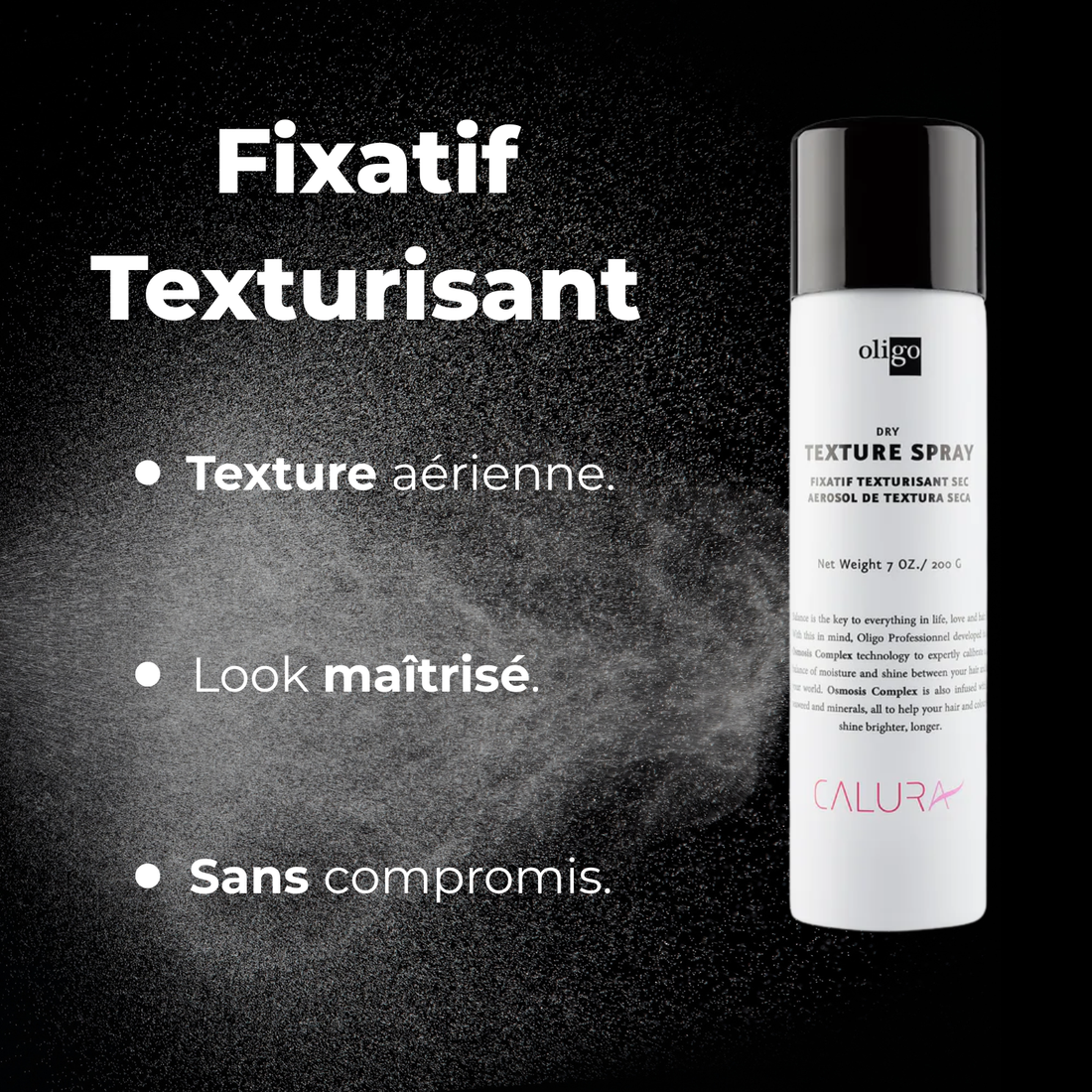 “Flacon de Spray Texturisant Sec Oligo Professionnel – volume léger et texture naturelle”