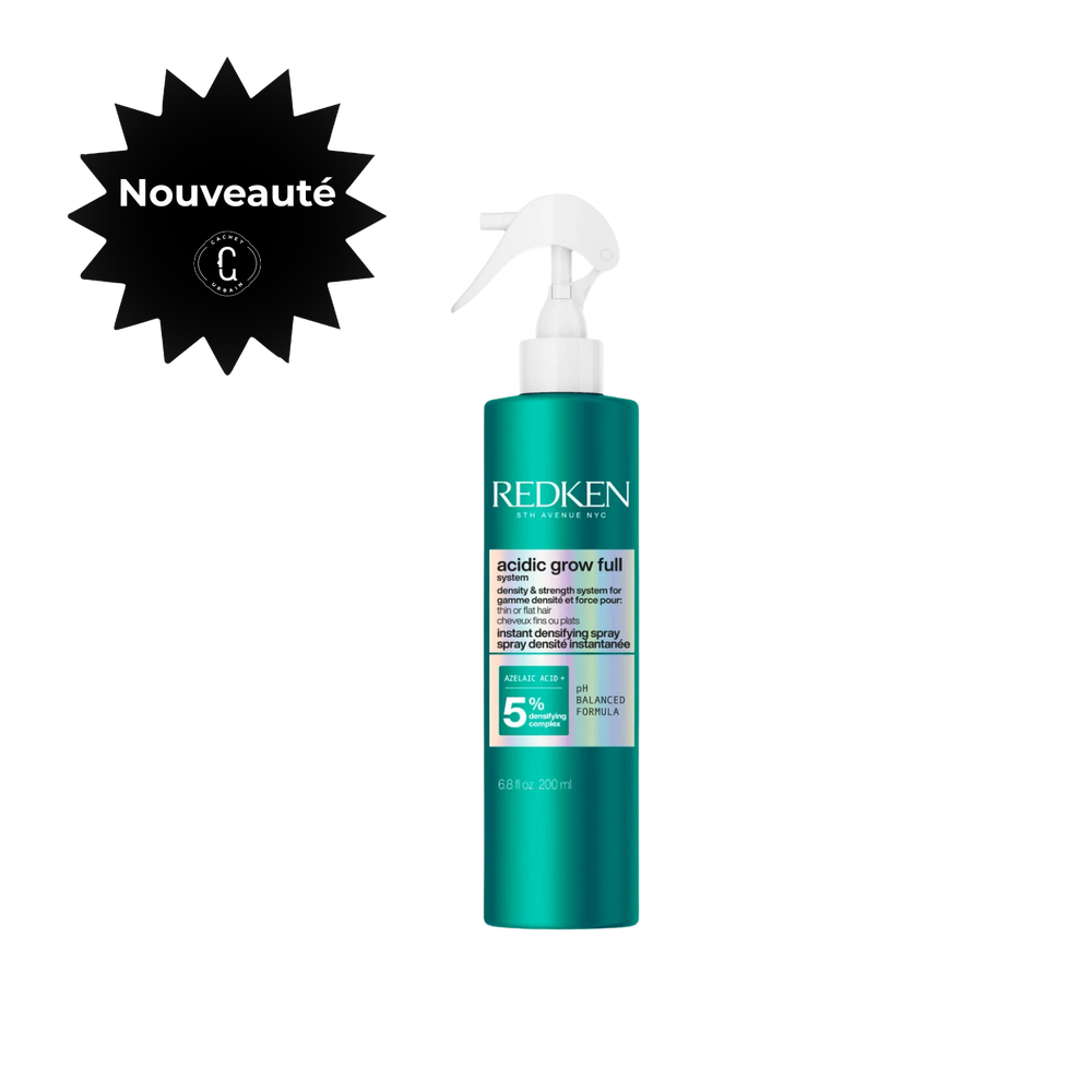 Spray densifiant Redken Acidic Grow Full pour cheveux fins, soin capillaire sans rinçage volumisant avec protection thermique.