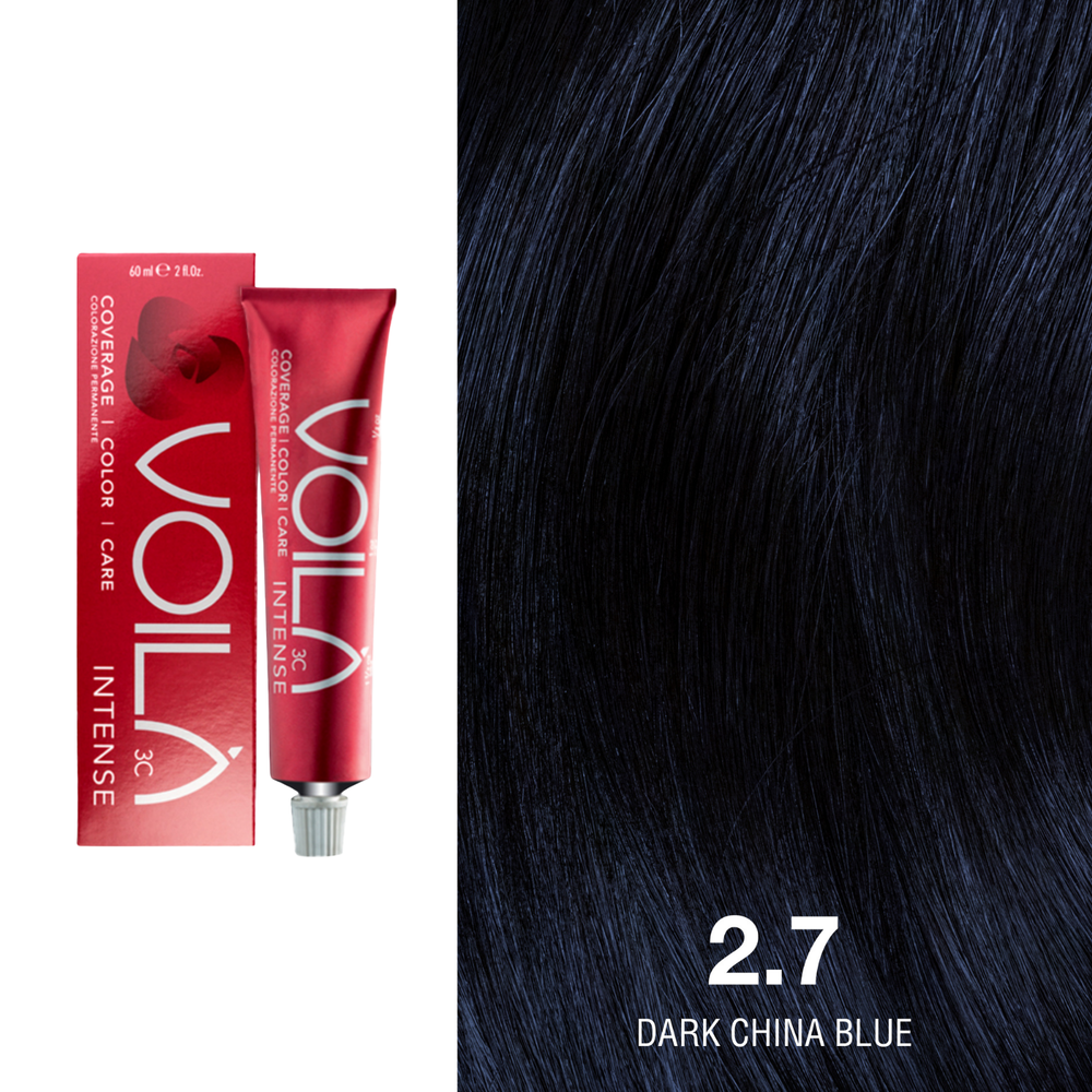 Tube de coloration permanente Voilà 60 ml pour cheveux – couleur intense et couverture totale des cheveux blancs