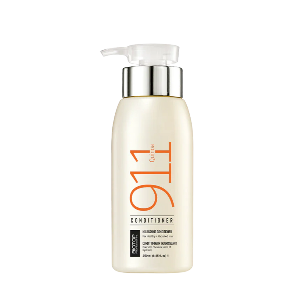 Flacon du conditionneur 911 Quinoa de Biotop Professional – soin hydratant, nourrissant et fortifiant pour cheveux brillants et souples