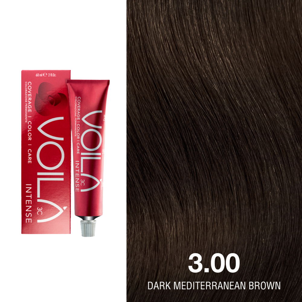 Tube de coloration permanente Voilà 60 ml pour cheveux – couleur intense et couverture totale des cheveux blancs