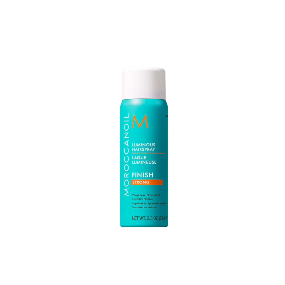 Aérosol Moroccanoil Luminous Strong Hold Hairspray, fixation ferme flexible et brillance naturelle pour tous types de cheveux

