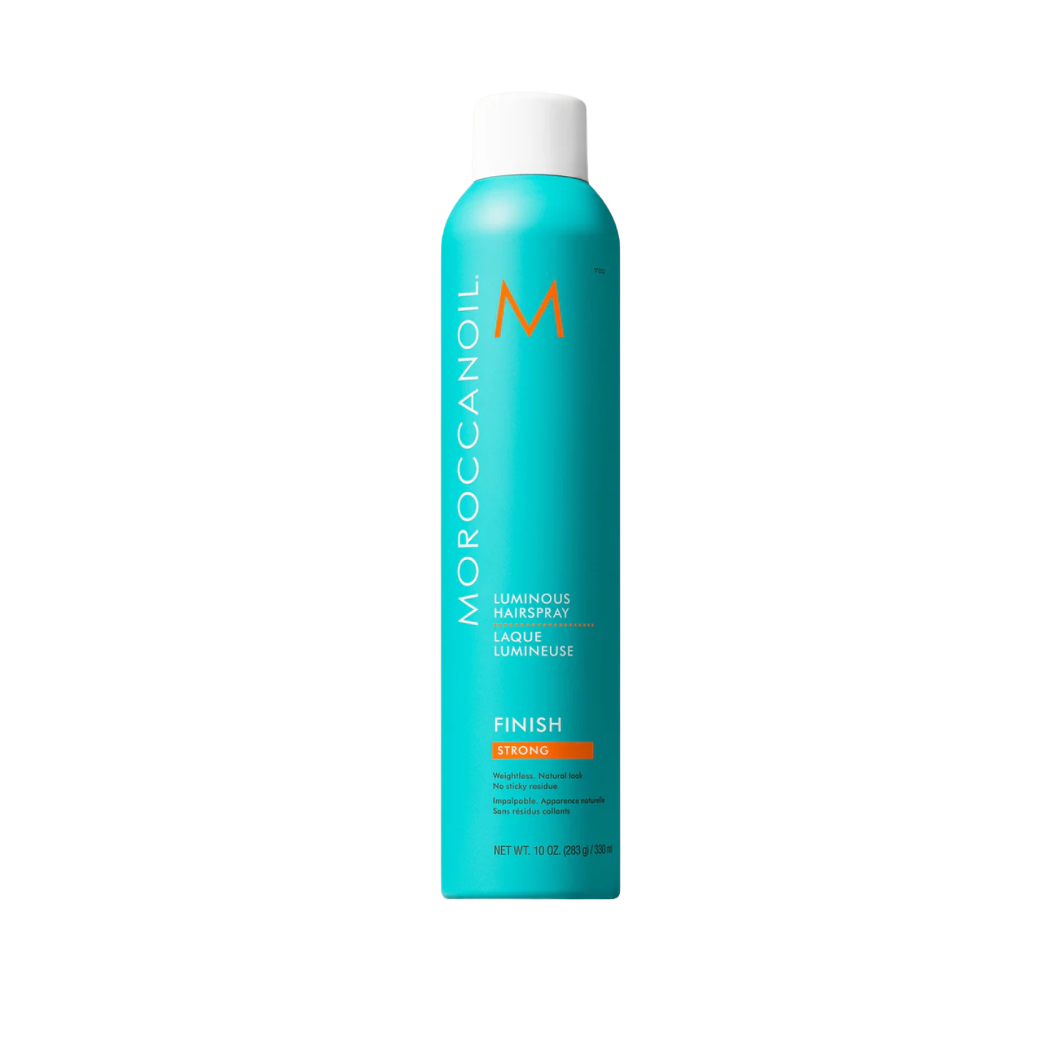 Aérosol Moroccanoil Luminous Strong Hold Hairspray, fixation ferme flexible et brillance naturelle pour tous types de cheveux

