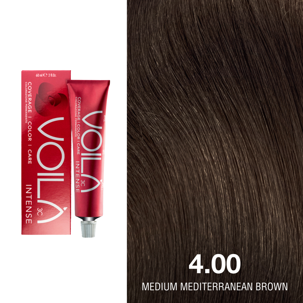 Tube de coloration permanente Voilà 60 ml pour cheveux – couleur intense et couverture totale des cheveux blancs