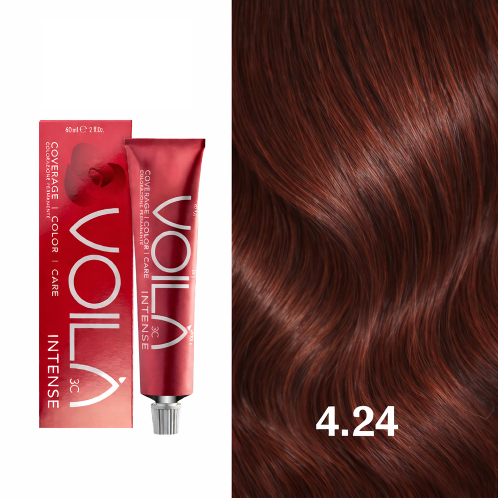 Tube de coloration permanente Voilà 60 ml pour cheveux – couleur intense et couverture totale des cheveux blancs
