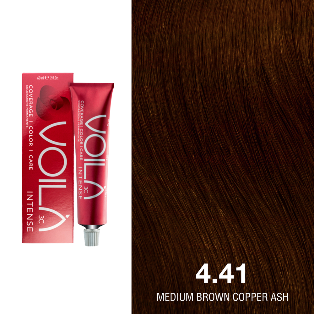 Tube de coloration permanente Voilà 60 ml pour cheveux – couleur intense et couverture totale des cheveux blancs