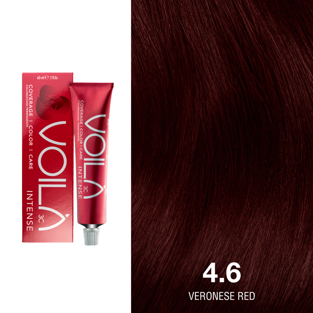 Tube de coloration permanente Voilà 60 ml pour cheveux – couleur intense et couverture totale des cheveux blancs