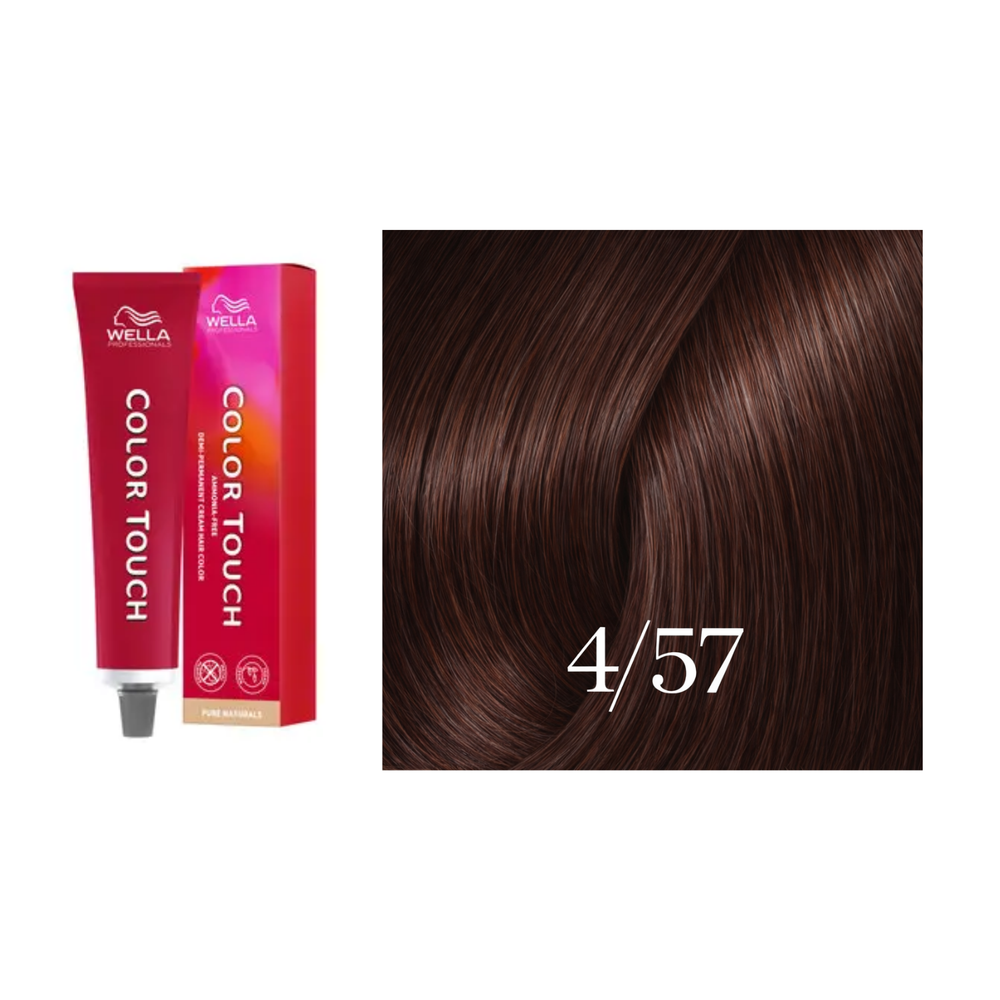 Tube de coloration Wella Color Touch demi-permanente 60 ml – nuances de couleur brillantes et professionnelles.