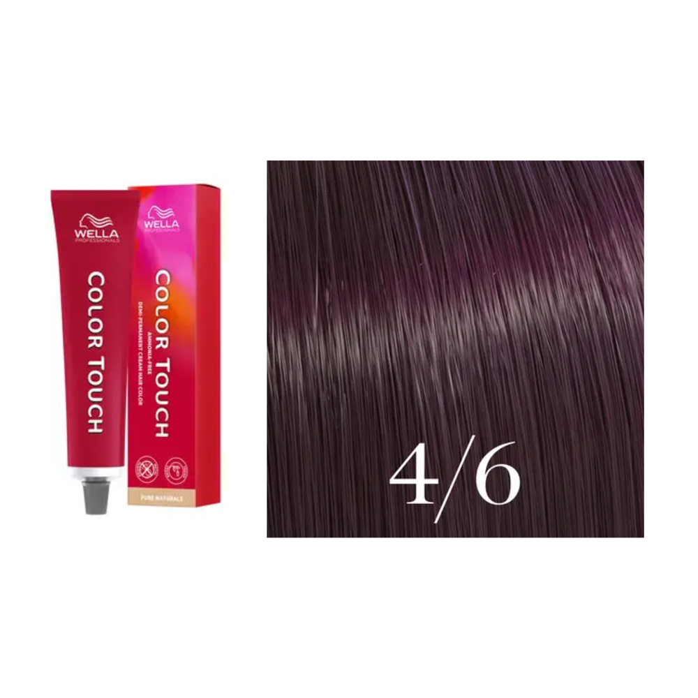 Tube de coloration Wella Color Touch demi-permanente 60 ml – nuances de couleur brillantes et professionnelles.