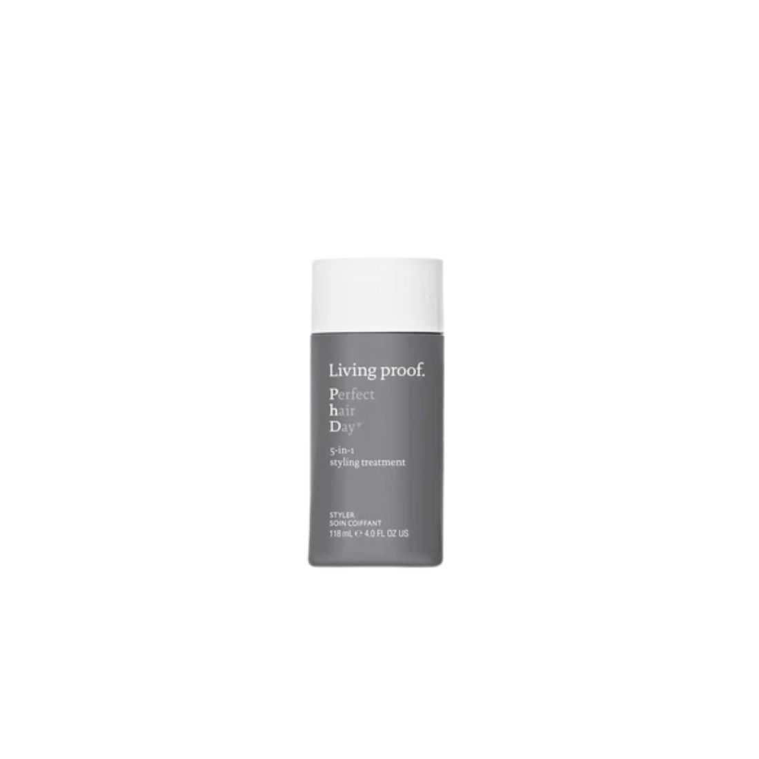 Tube de Perfect Hair Day 5-in-1 Styling Treatment Living Proof – soin coiffant multi-bénéfices pour tous types de cheveux – 118 ml

