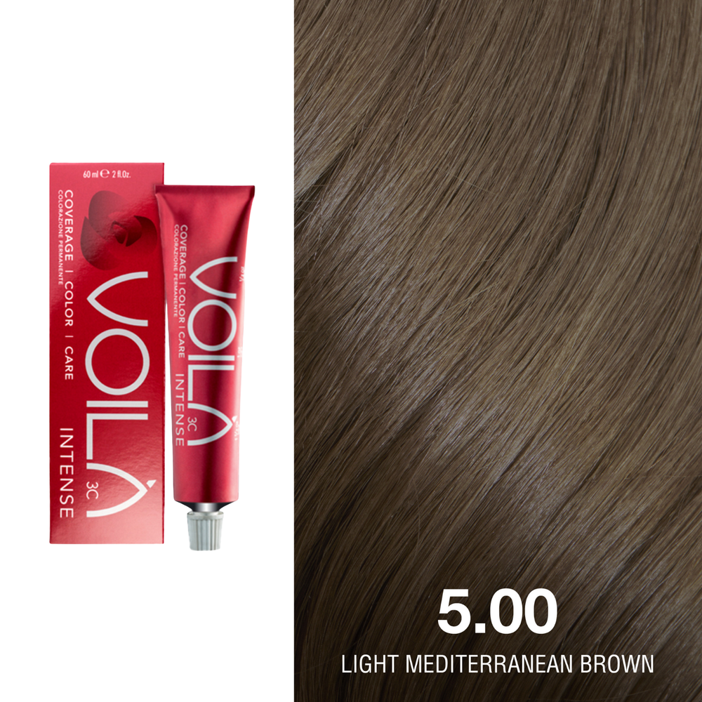 Tube de coloration permanente Voilà 60 ml pour cheveux – couleur intense et couverture totale des cheveux blancs