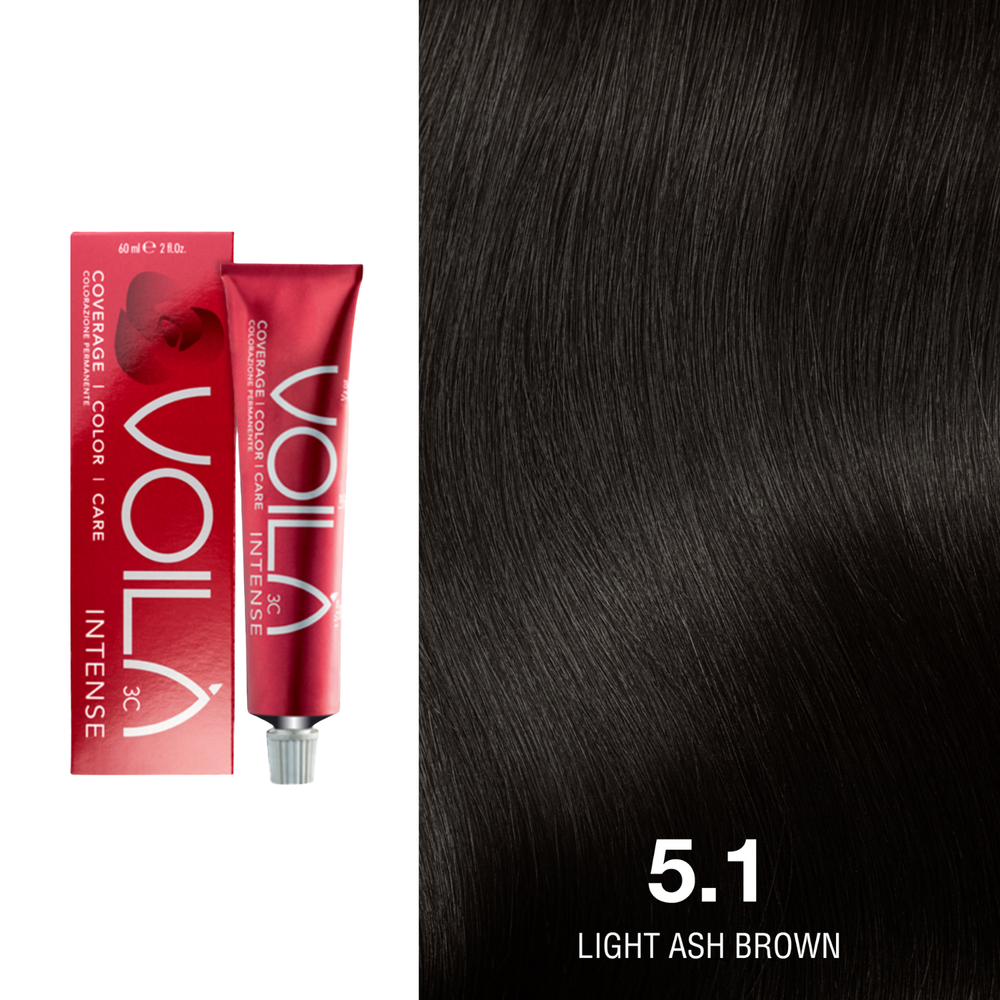 Tube de coloration permanente Voilà 60 ml pour cheveux – couleur intense et couverture totale des cheveux blancs