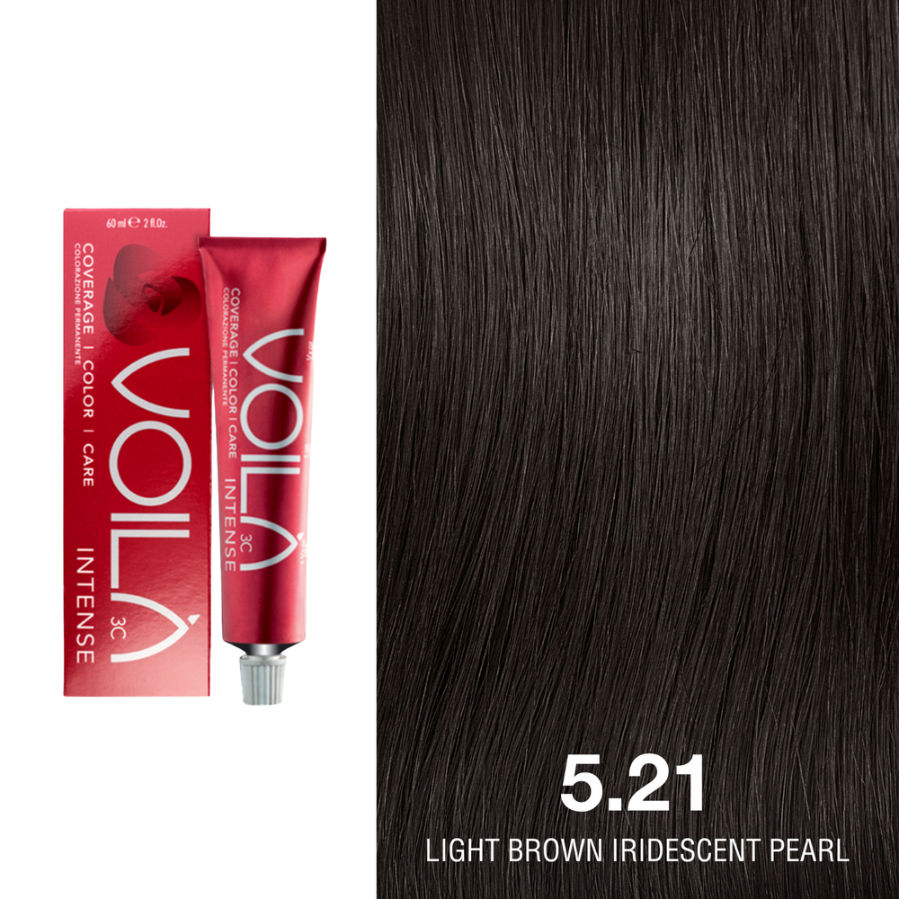 Tube de coloration permanente Voilà 60 ml pour cheveux – couleur intense et couverture totale des cheveux blancs