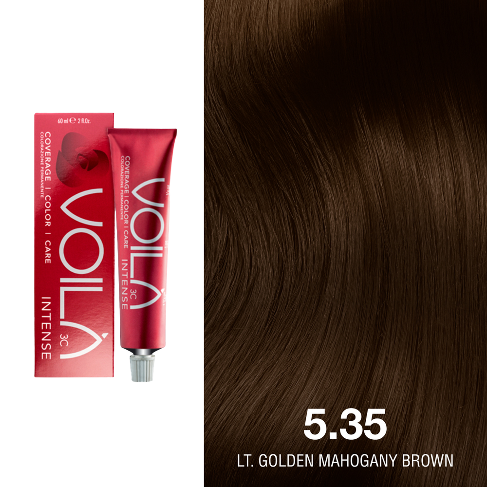 Tube de coloration permanente Voilà 60 ml pour cheveux – couleur intense et couverture totale des cheveux blancs