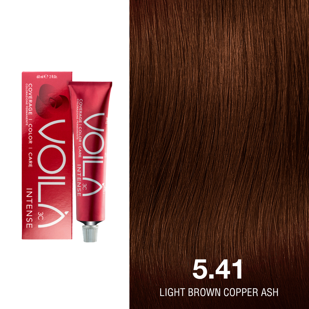 Tube de coloration permanente Voilà 60 ml pour cheveux – couleur intense et couverture totale des cheveux blancs