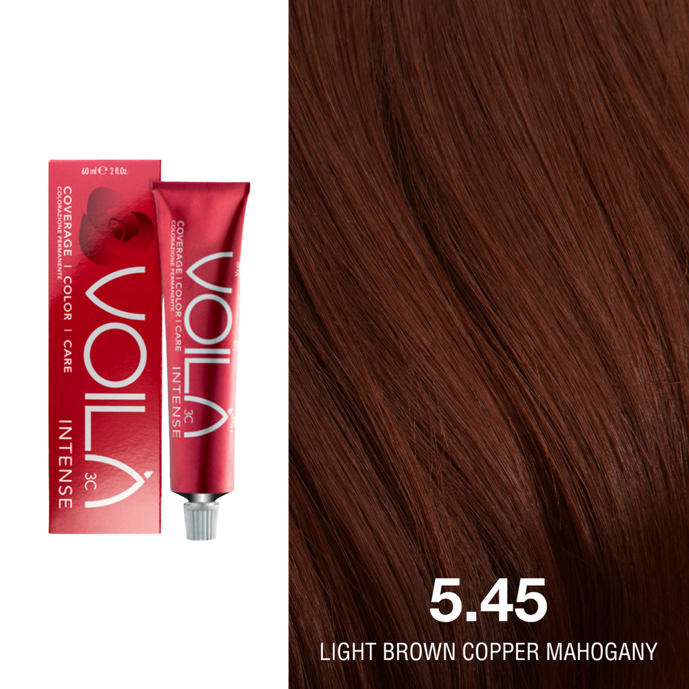 Tube de coloration permanente Voilà 60 ml pour cheveux – couleur intense et couverture totale des cheveux blancs