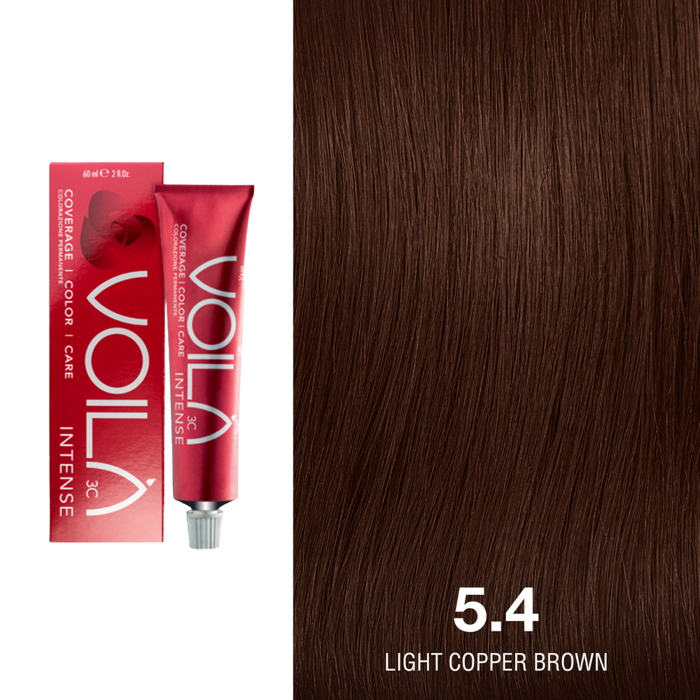 Tube de coloration permanente Voilà 60 ml pour cheveux – couleur intense et couverture totale des cheveux blancs