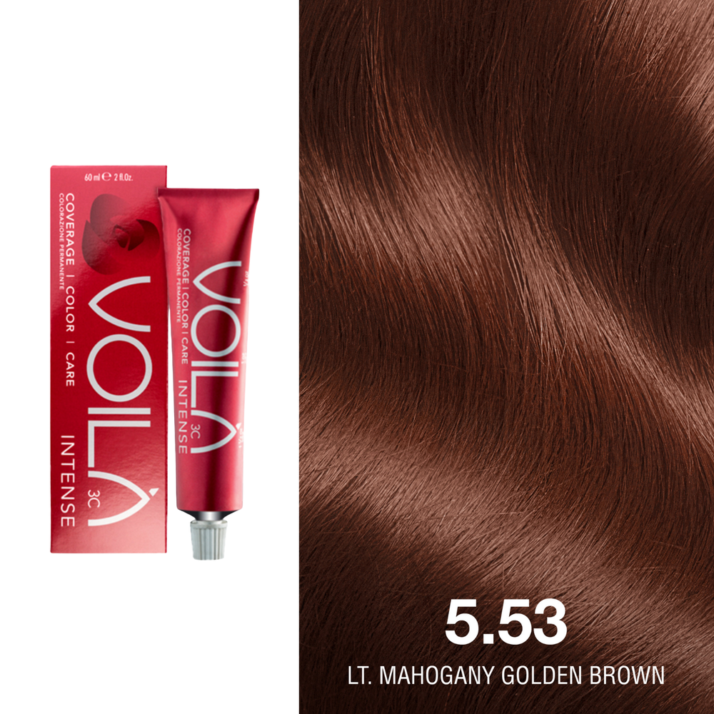 Tube de coloration permanente Voilà 60 ml pour cheveux – couleur intense et couverture totale des cheveux blancs