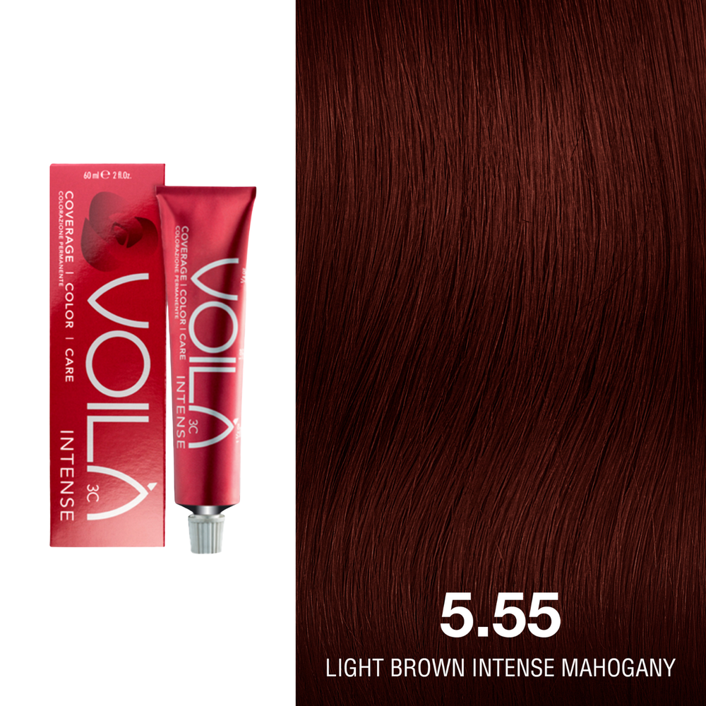 Tube de coloration permanente Voilà 60 ml pour cheveux – couleur intense et couverture totale des cheveux blancs