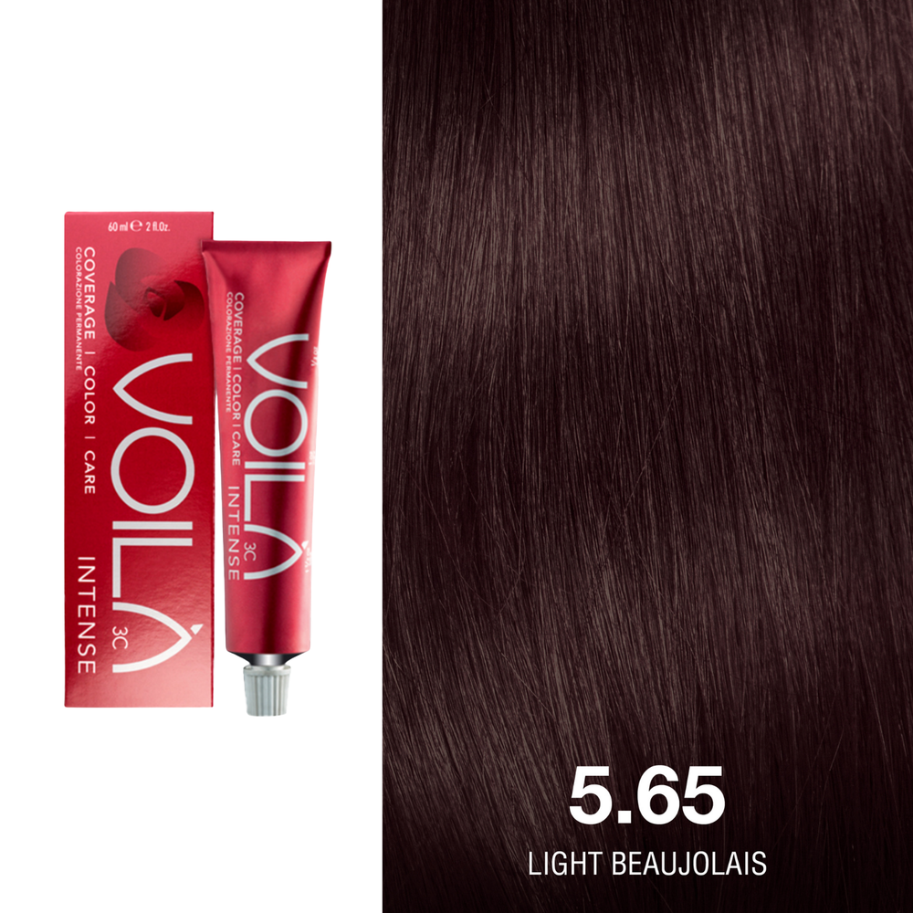 Tube de coloration permanente Voilà 60 ml pour cheveux – couleur intense et couverture totale des cheveux blancs