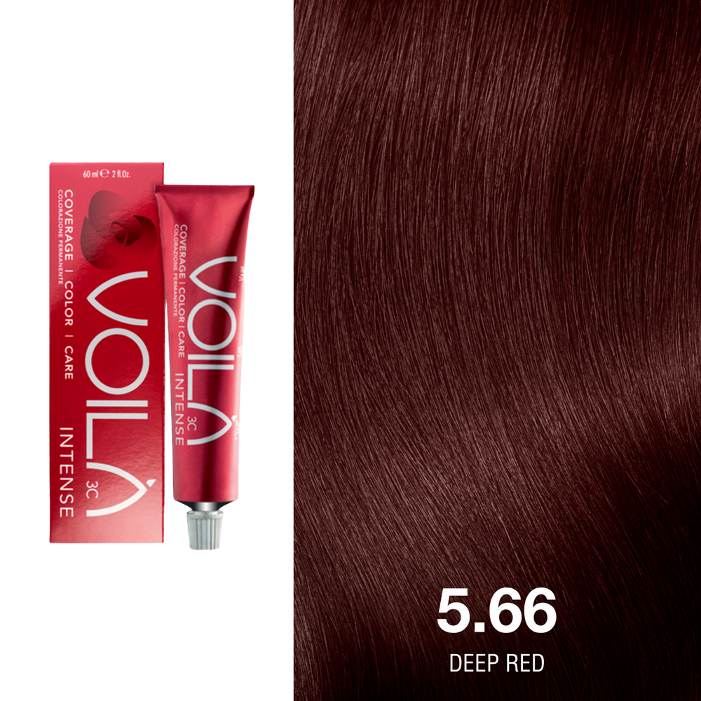 Tube de coloration permanente Voilà 60 ml pour cheveux – couleur intense et couverture totale des cheveux blancs